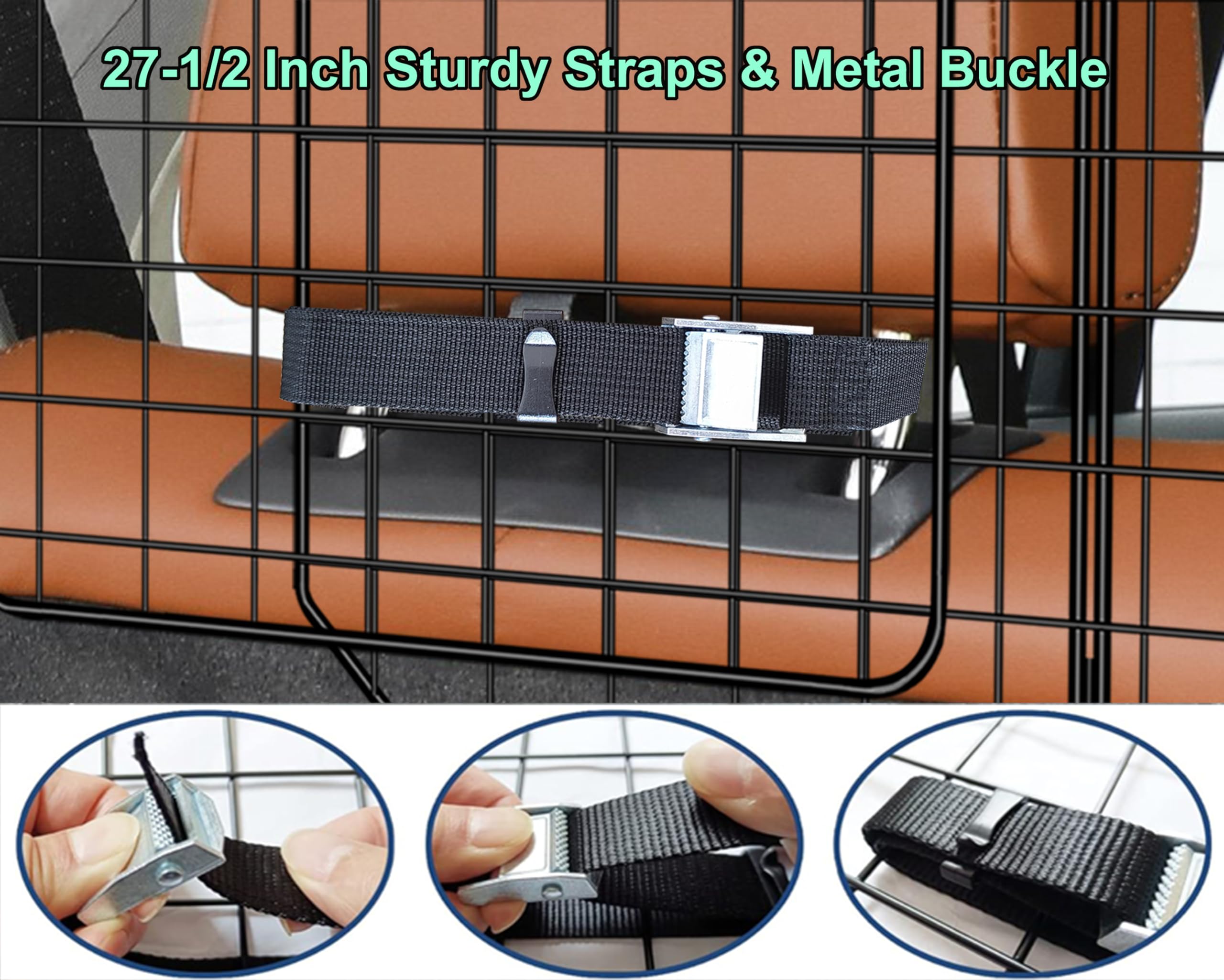 CasimR barrier headrest straps enable quick installation