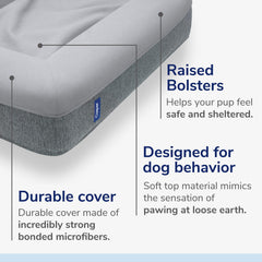 Casper dog bed durable microfiber cover resists claws and wear.