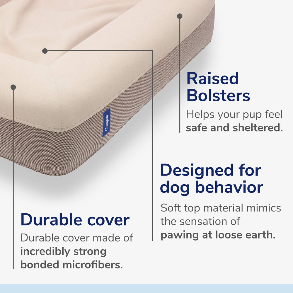 Casper dog bed memory foam with side bolsters for head support