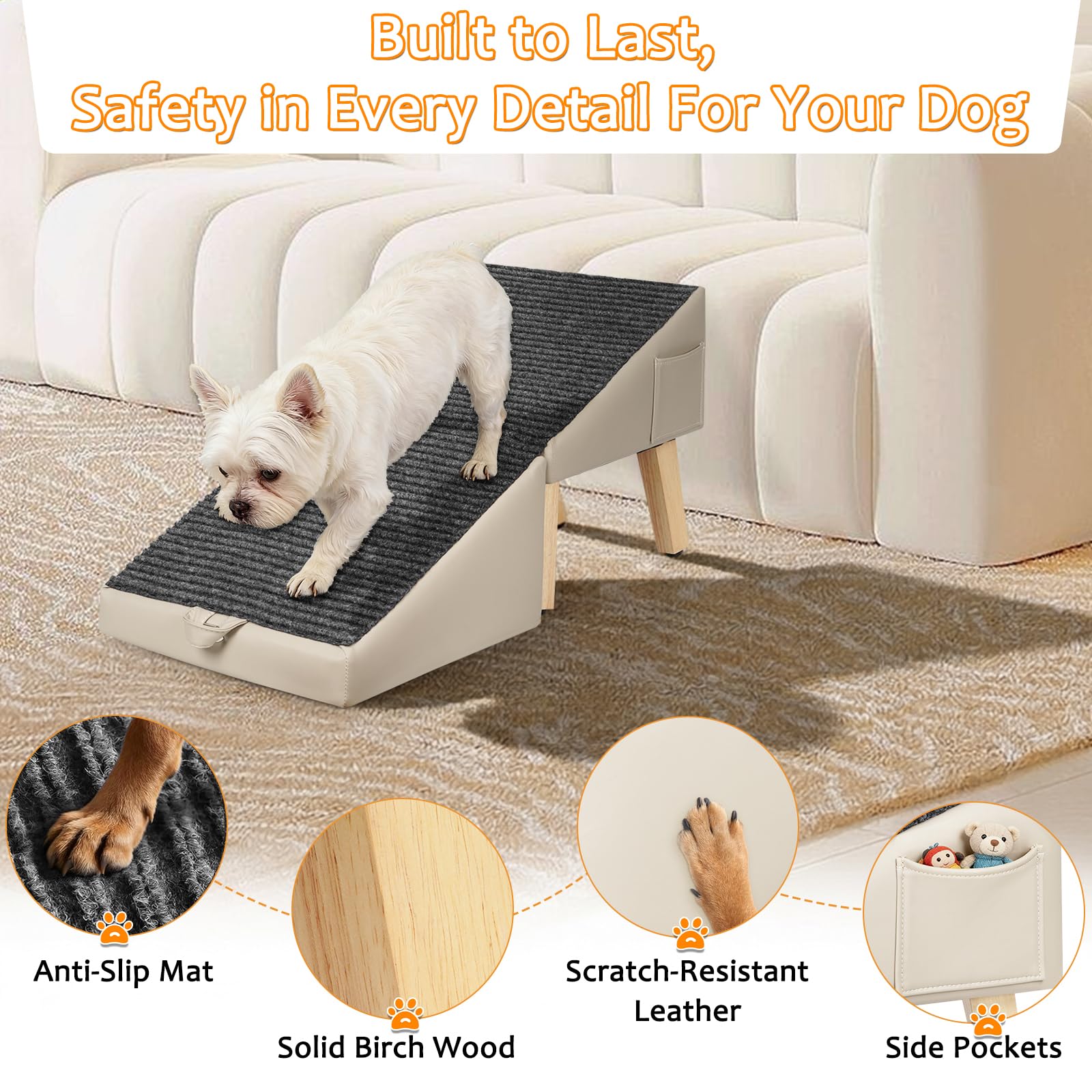 Casremee side pockets keep essentials within paw reach