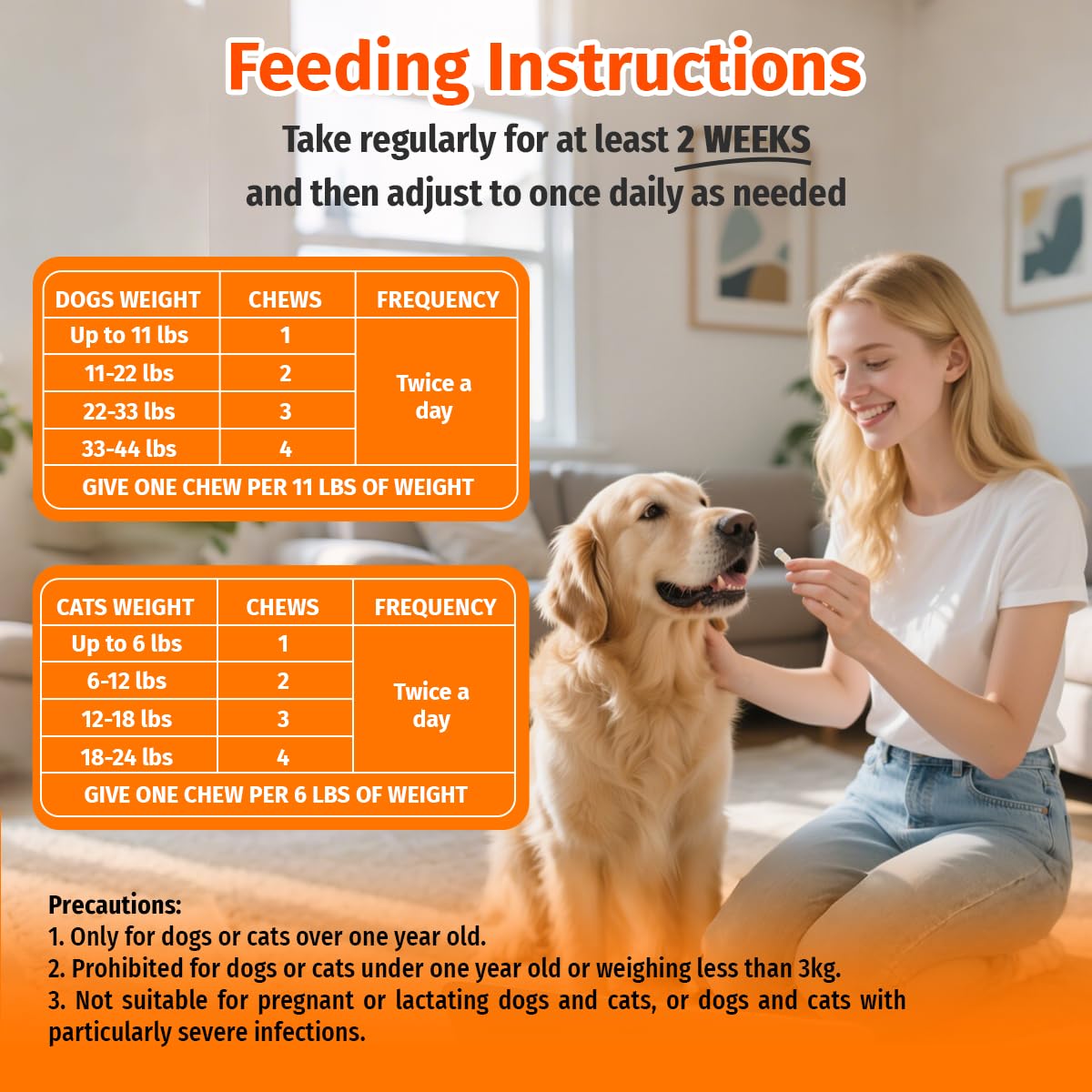 Cassiel Pet Dog Allergy Relief Chews easing bites and scratches on a dog
