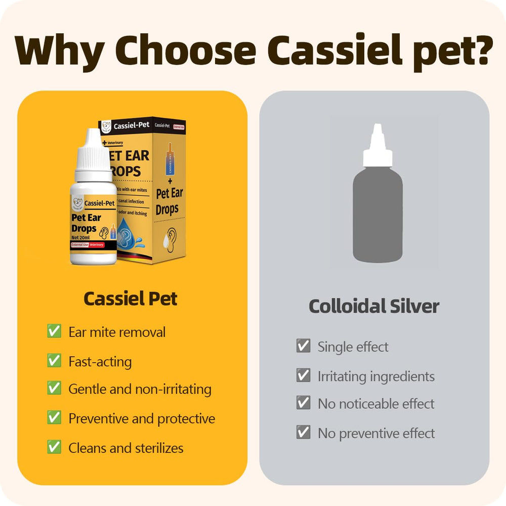 Cassiel pet Ear Drops natural extracts highlight soothing potential