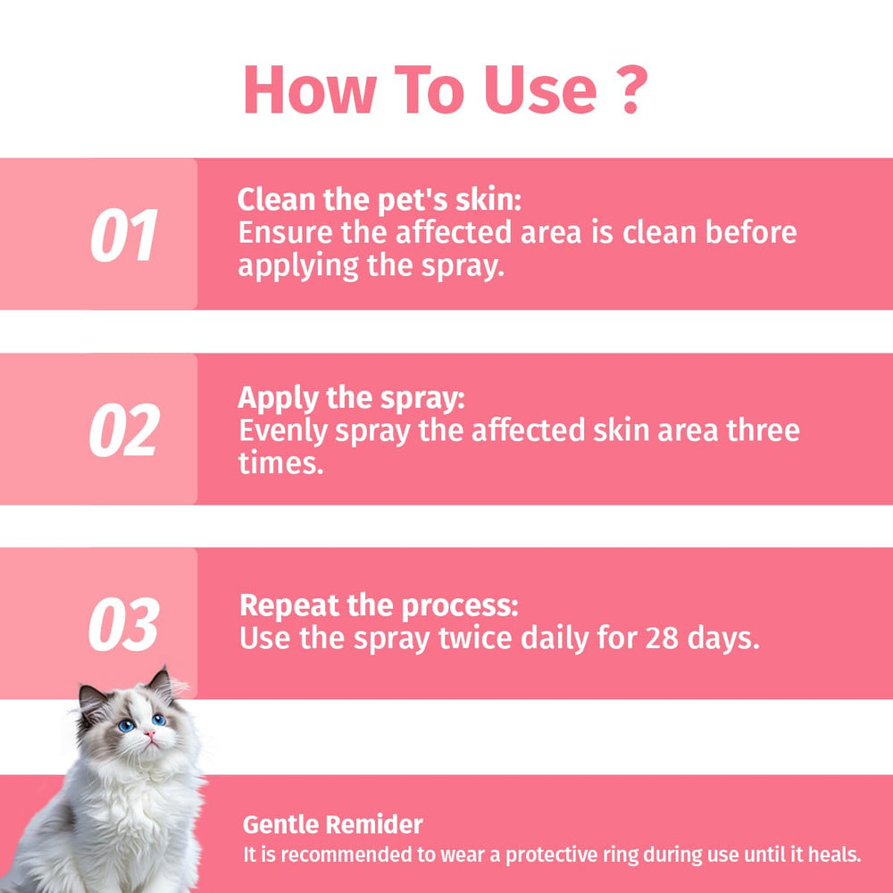 Cassiel pet easy spray-on coverage for minor skin irritations.
