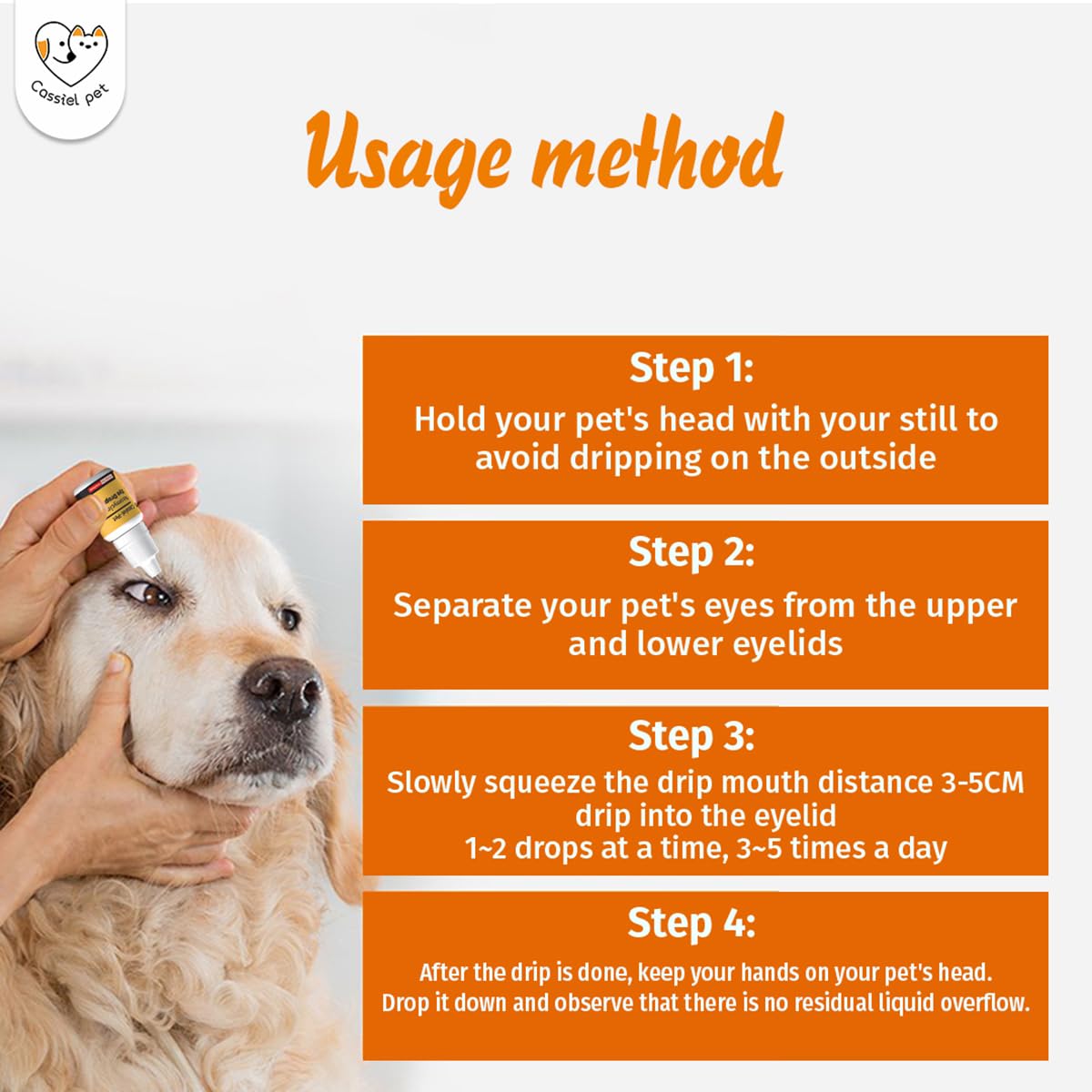 Cats and dogs using Cassiel Pet Eye Drops safely