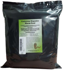 Castaway Organics Worm Food 5lb pack for vermicomposting enhances worm growth and casting quality