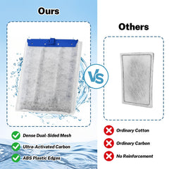 Casuenia activated carbon layer adsorbs impurities and odors for fresher water.