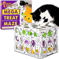 Cat Amazing MEGA Treat Maze engages cats with a challenging puzzle for enrichment.