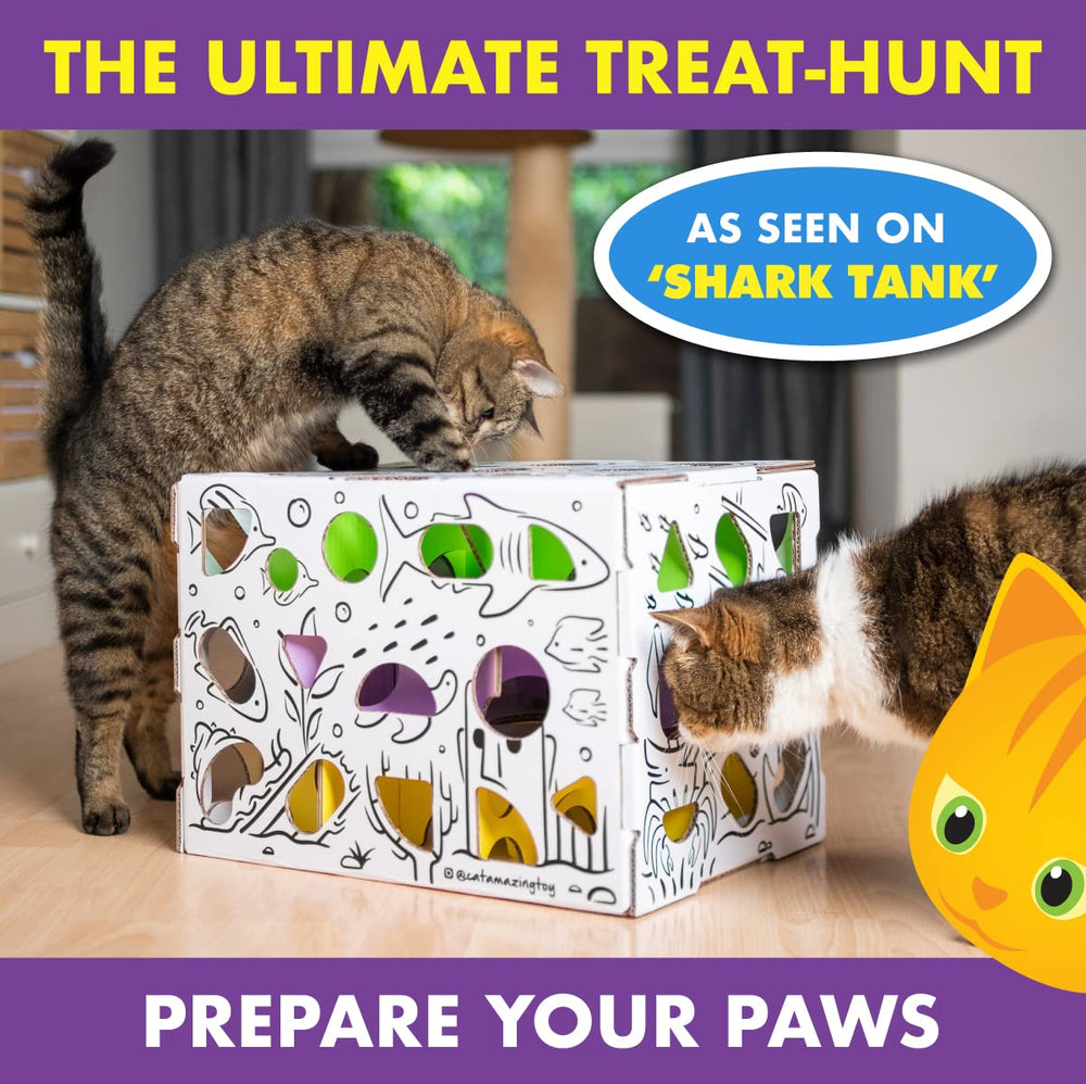 Cat Amazing MEGA varied holes entice cats to hunt for treats and explore.