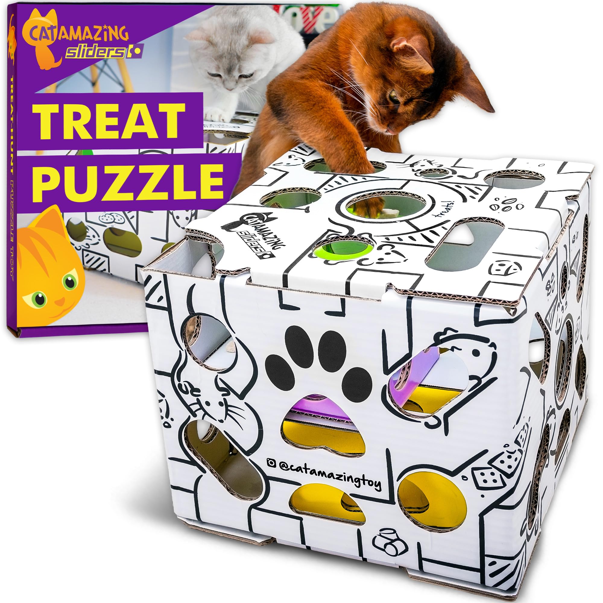 Cat Amazing Sliders interactive maze action showing curiosity and engagement.
