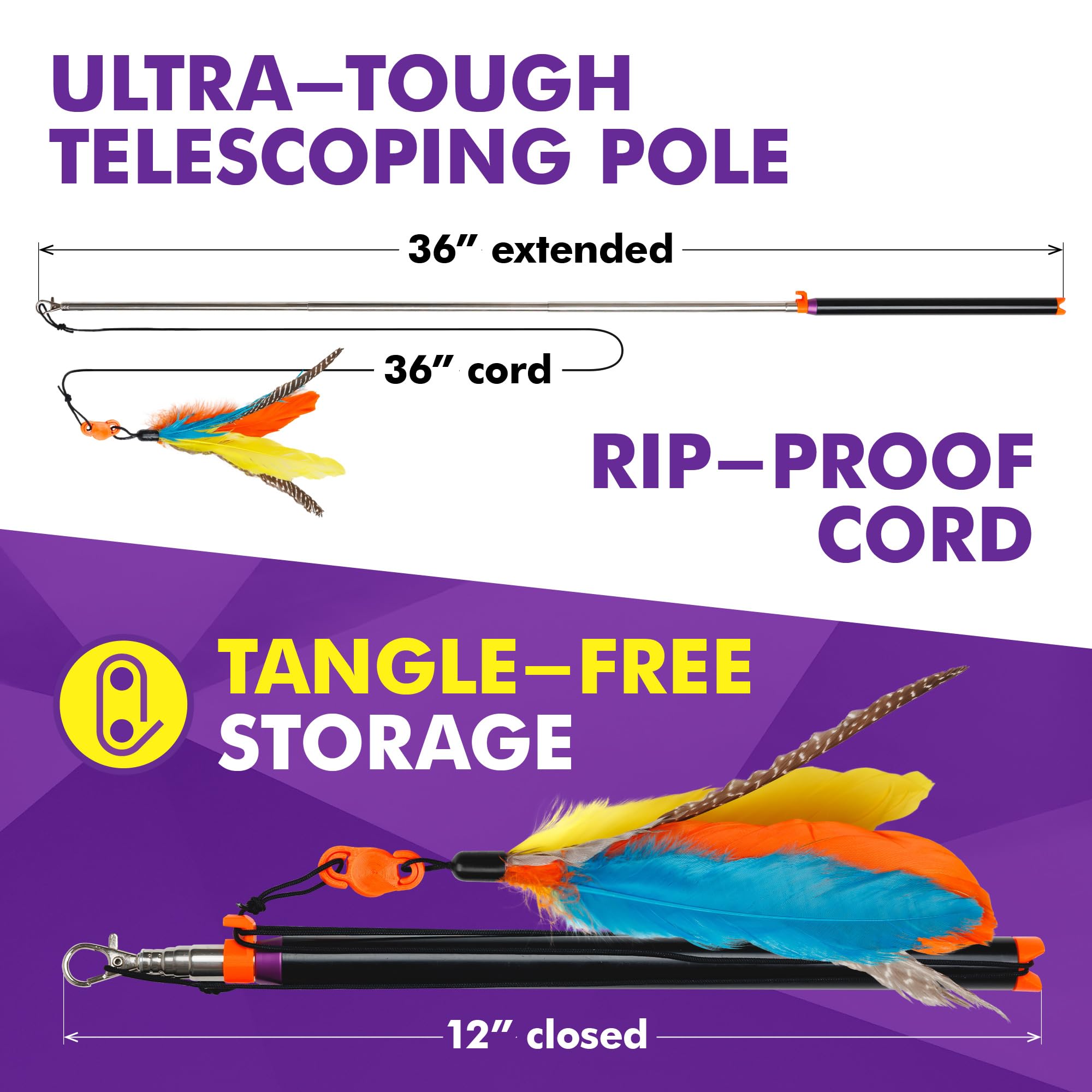 Cat Amazing Snatch cord-wrapping keeps storage tidy and tangle-free.