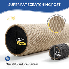 Cat Craft 41-inch tall scratching post promotes vertical scratching and exercise.