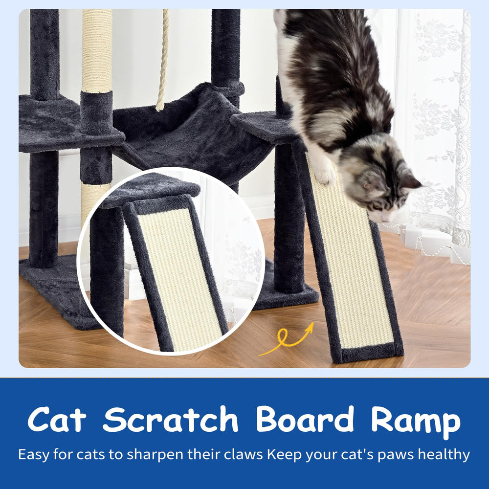 Cat Craft hammock on the tree gives a cozy lounge during playtime.