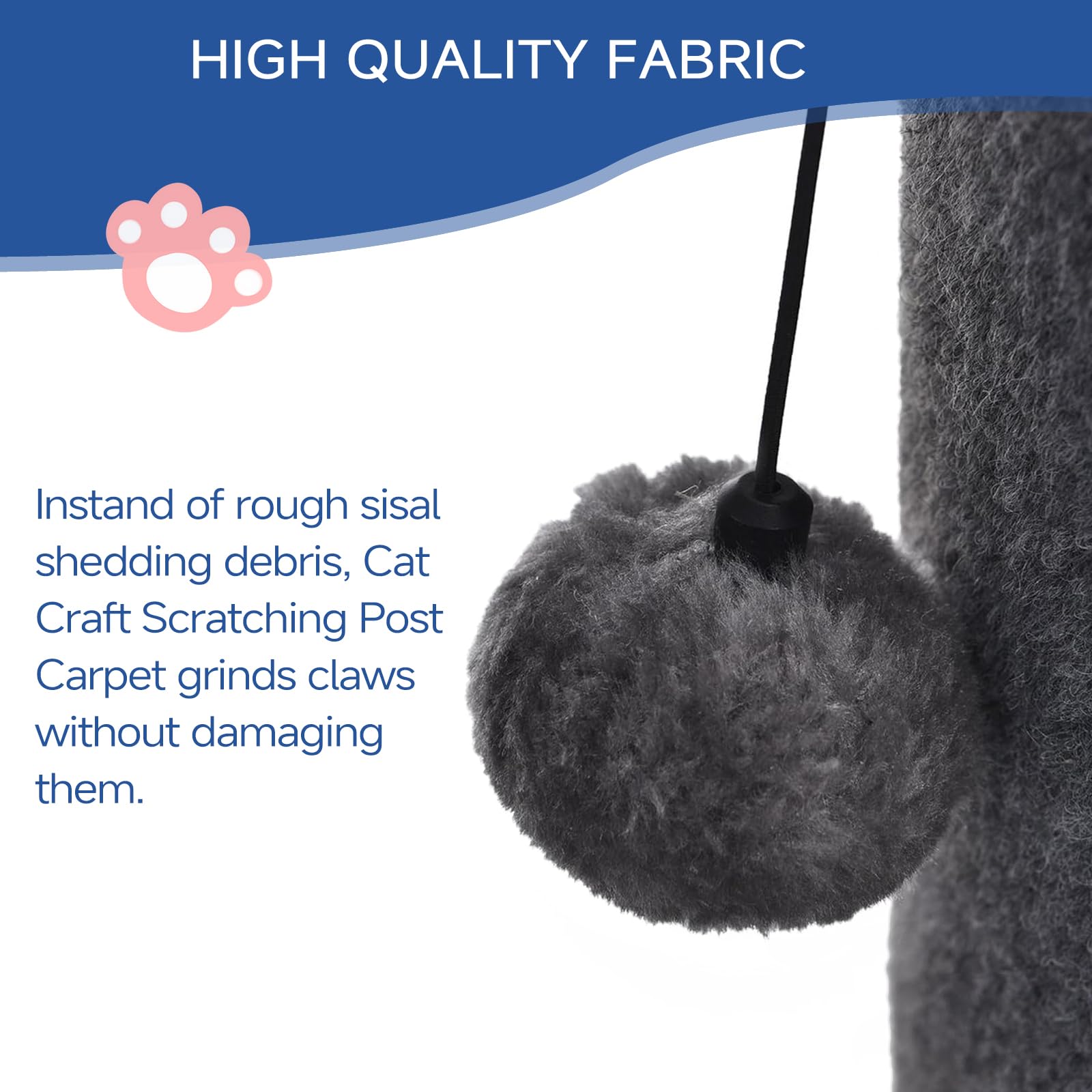 Cat Craft Bobcat post with compact design and clear dimensions.