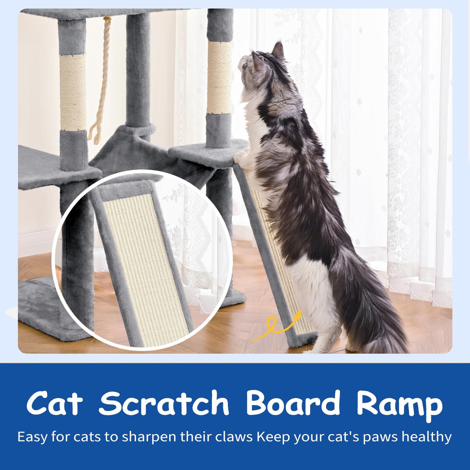 Cat Craft Cat Tree hammock offering relaxing naps and plays.