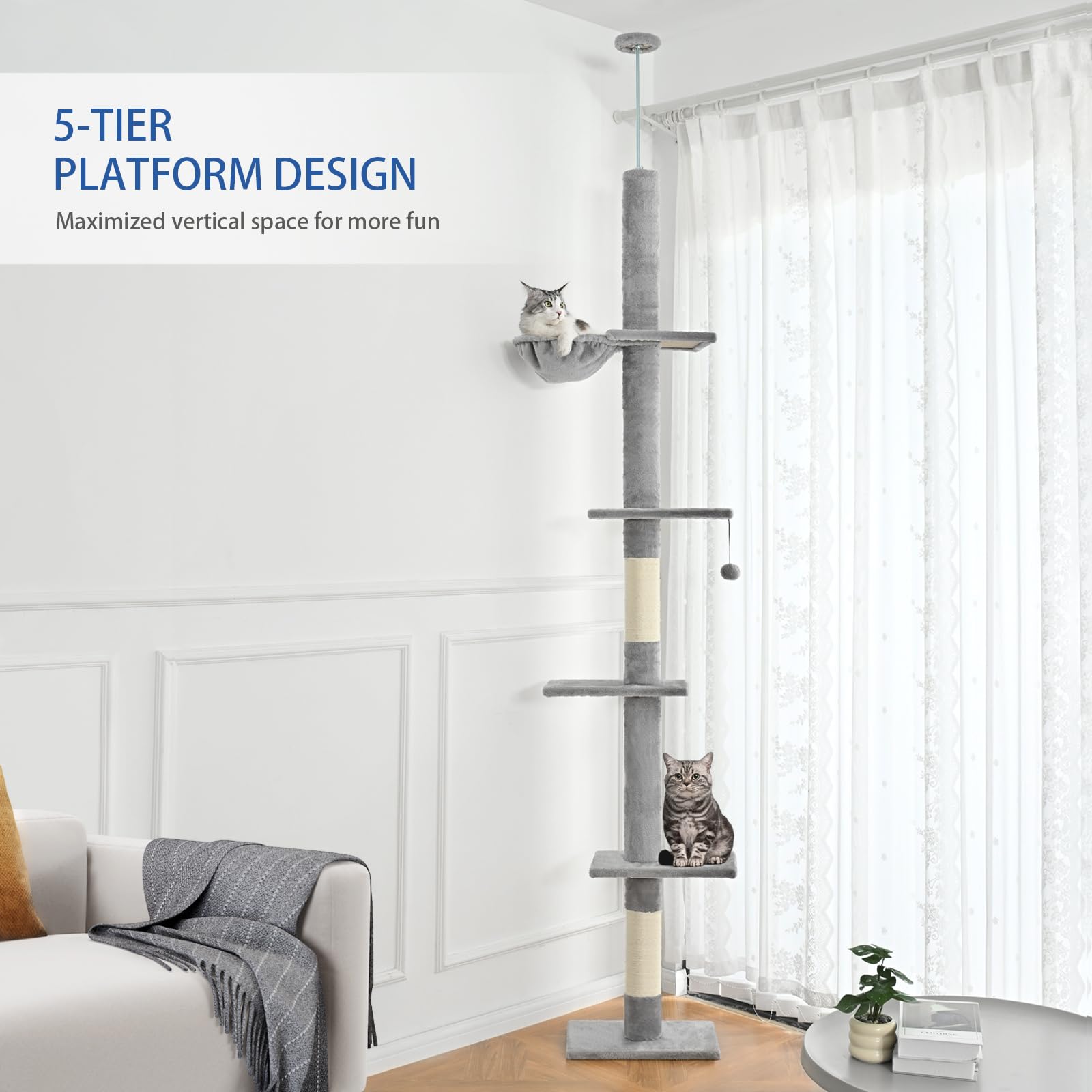 Cat Craft sisal scratching posts and platforms encourage healthy scratching and exploration.