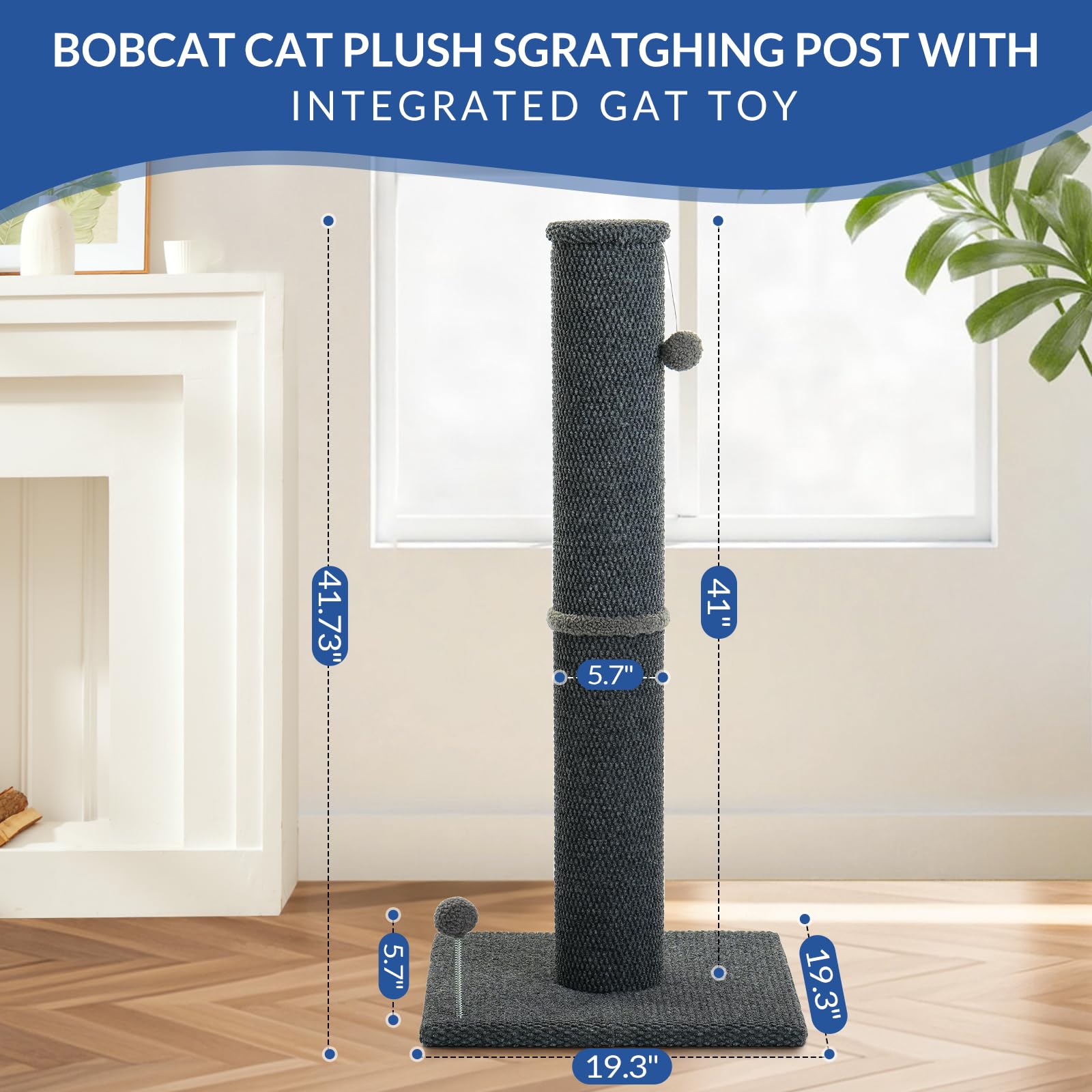 Cat Craft gray large cat scratcher blends with home decor.