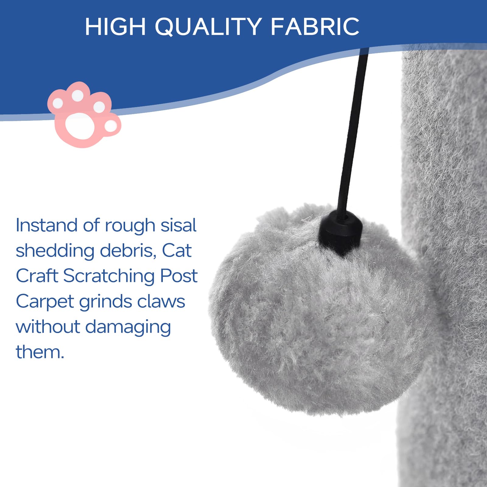 Cat Craft large post ideal for kittens to large adults during indoor play.