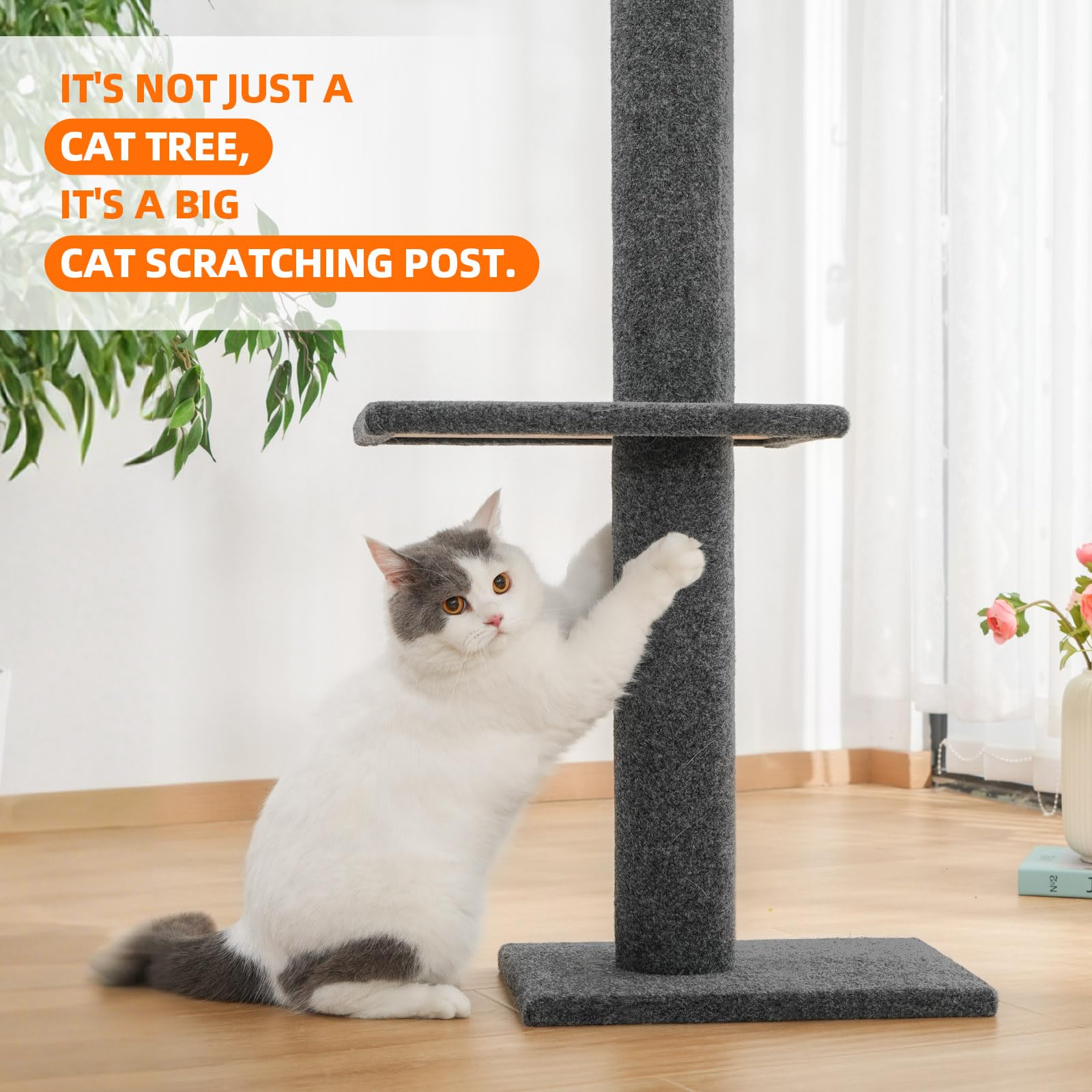 Cat Craft replaceable scratching post on a charcoal cat tree