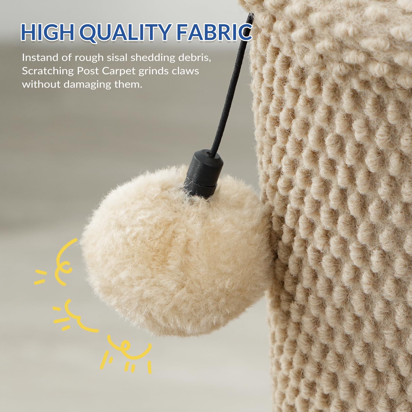Cat Craft sturdy base ensures stability during active pawing.