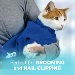 Cat-in-the-Bag Cozy Comfort Carrier showing Velcro ports for grooming access.