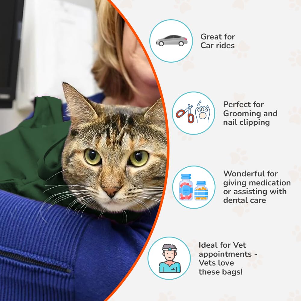 Cat-in-the-Bag Cozy Comfort Carrier with padded shoulder-handle for easy hands-free carrying