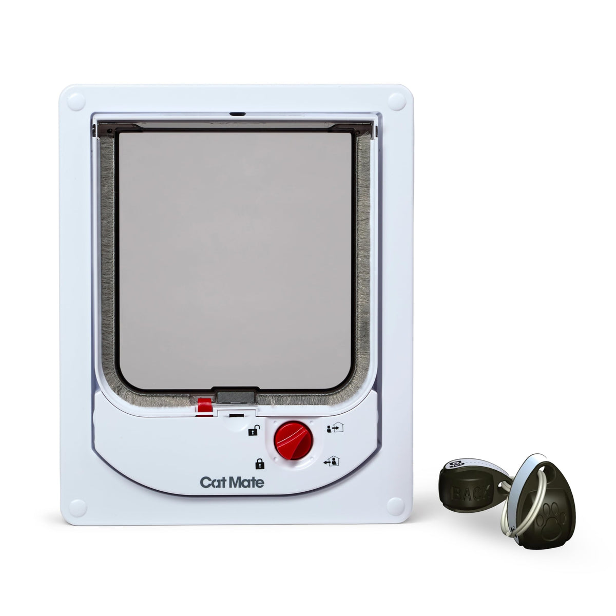 Cat Mate 4-Way Locking Flap with magnet entry keeps outsiders out.