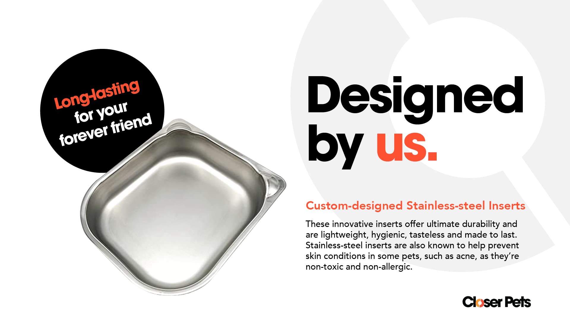 Cat Mate insert dimensions shown: 123mm x 30mm x 137mm