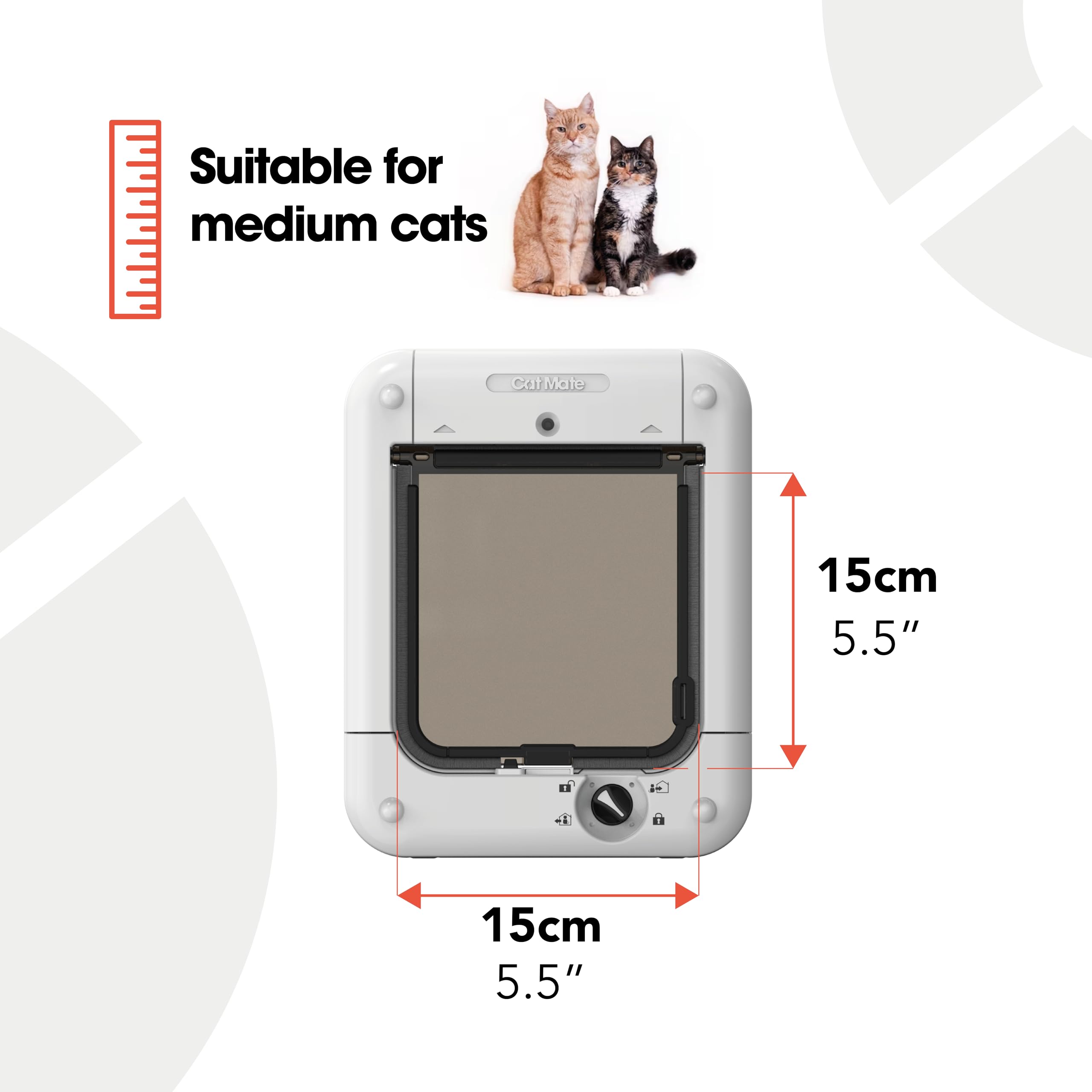 Cat Mate Microchip Cat Flap battery life indicator and long operation