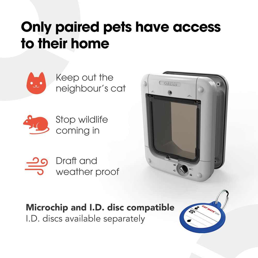 Cat Mate Microchip Cat Flap durable polymer flap for daily use