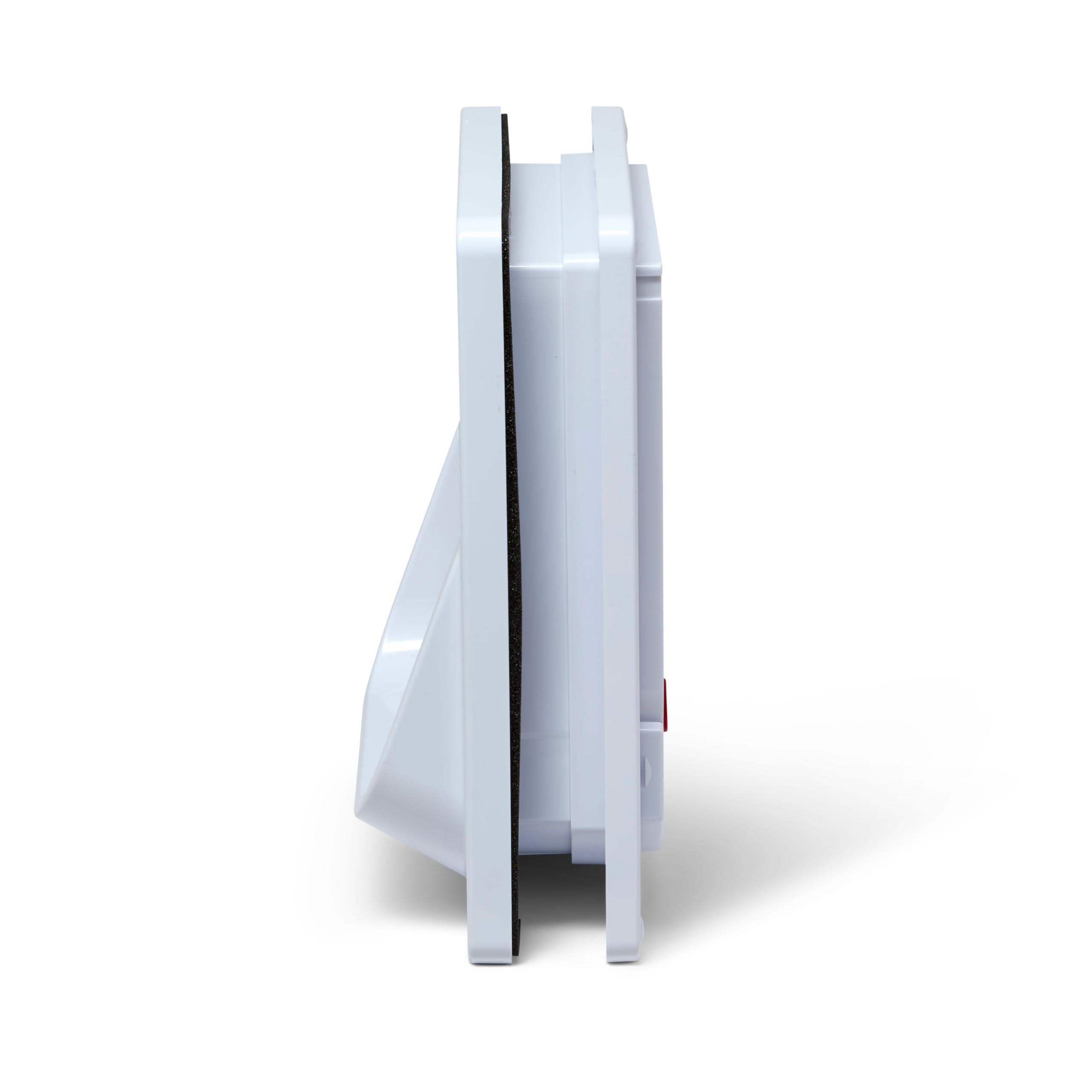 Weatherproof flap seals out rain and drafts for durable use.