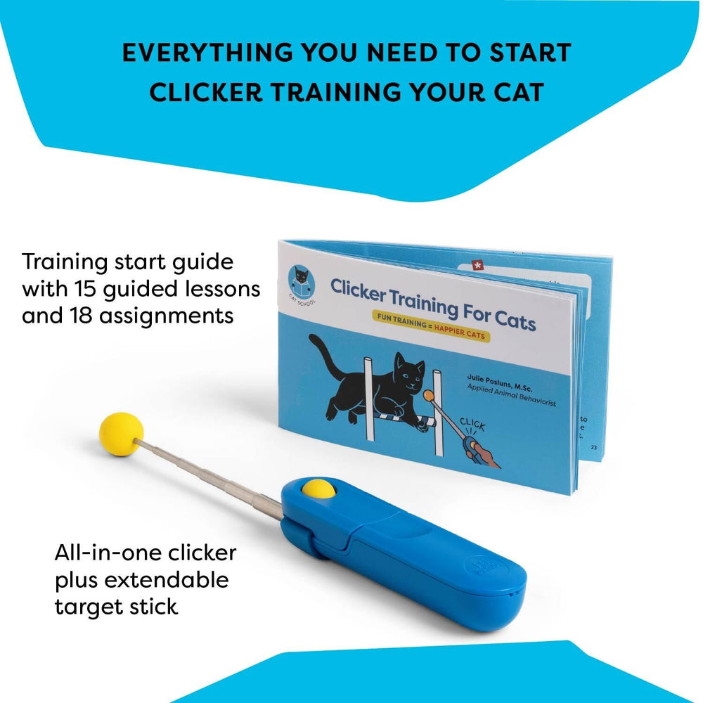Cat School detachable clicker worn on finger for hands-free training