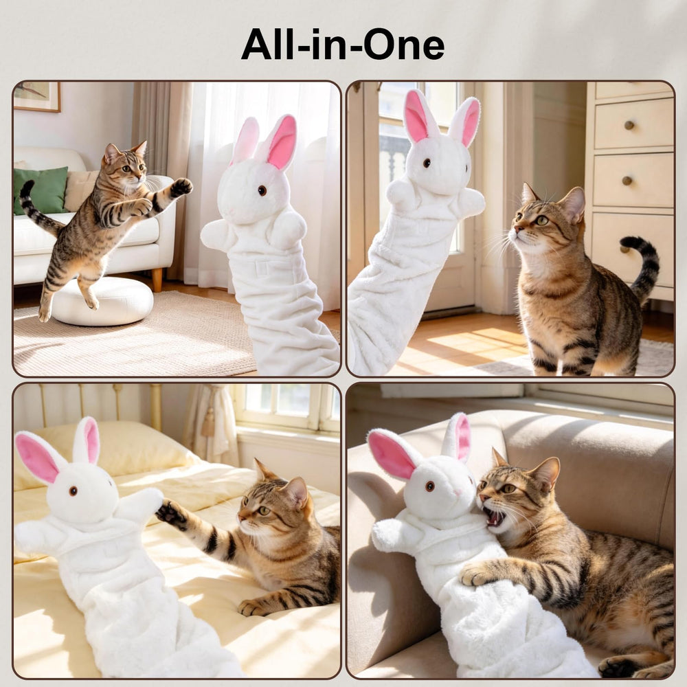 Catails glove toy rabbit style suits gentle bunny-kicks.