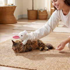 Catails glove toy hidden pocket shown for mid-play reward use.