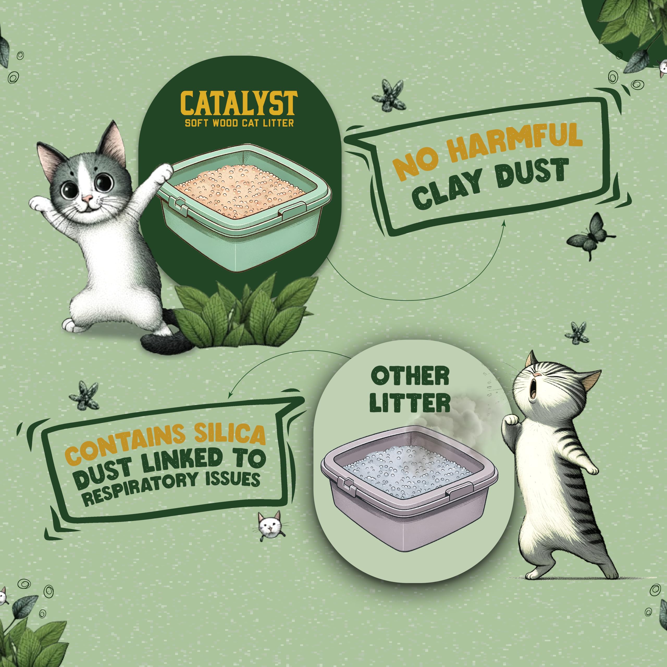 Catalyst lightweight litter makes handling and pouring quick and mess-free
