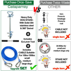 Catapamey auger ground stake provides quick, solid installation.