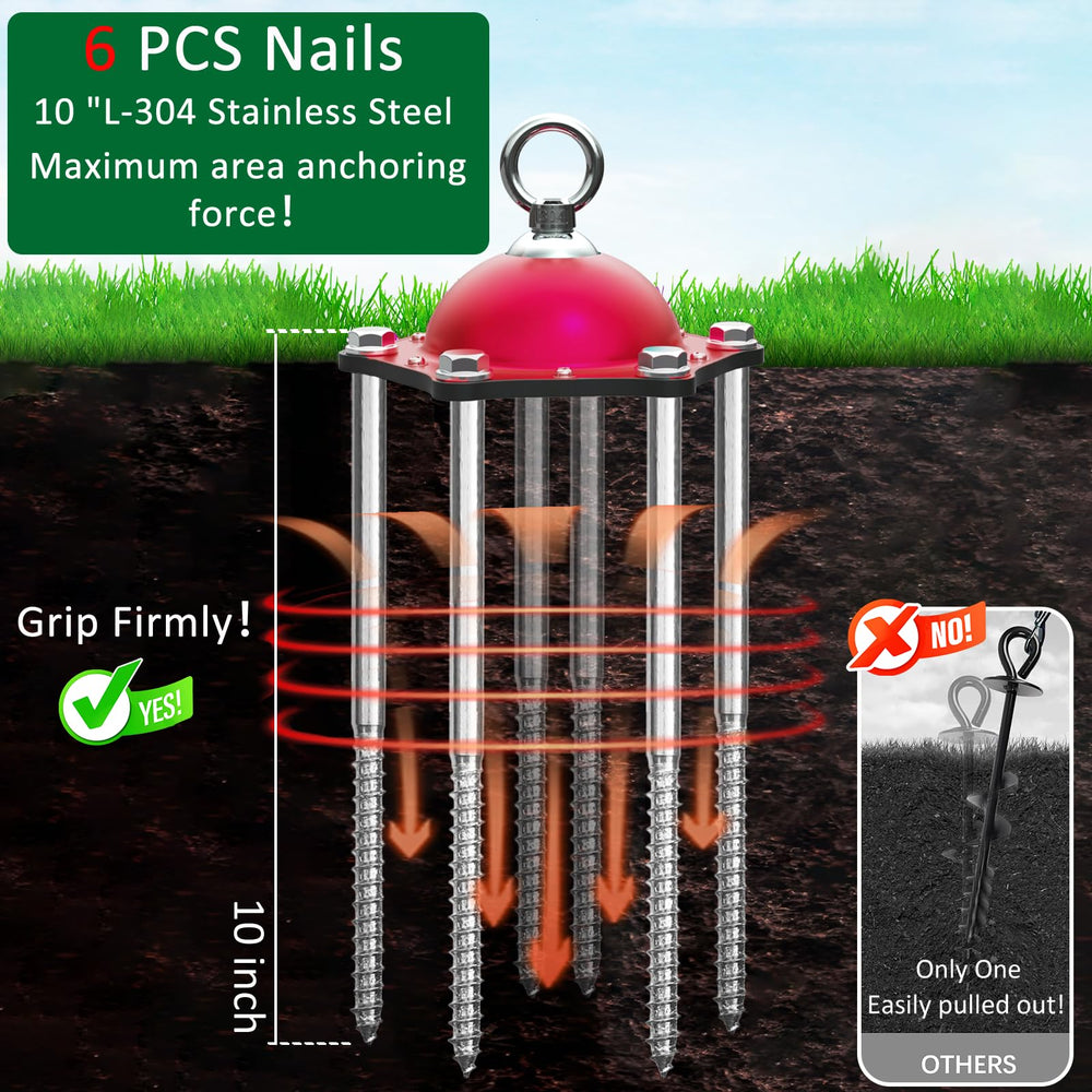 Catapamey stainless steel anchors in a six-pack for sturdy footing