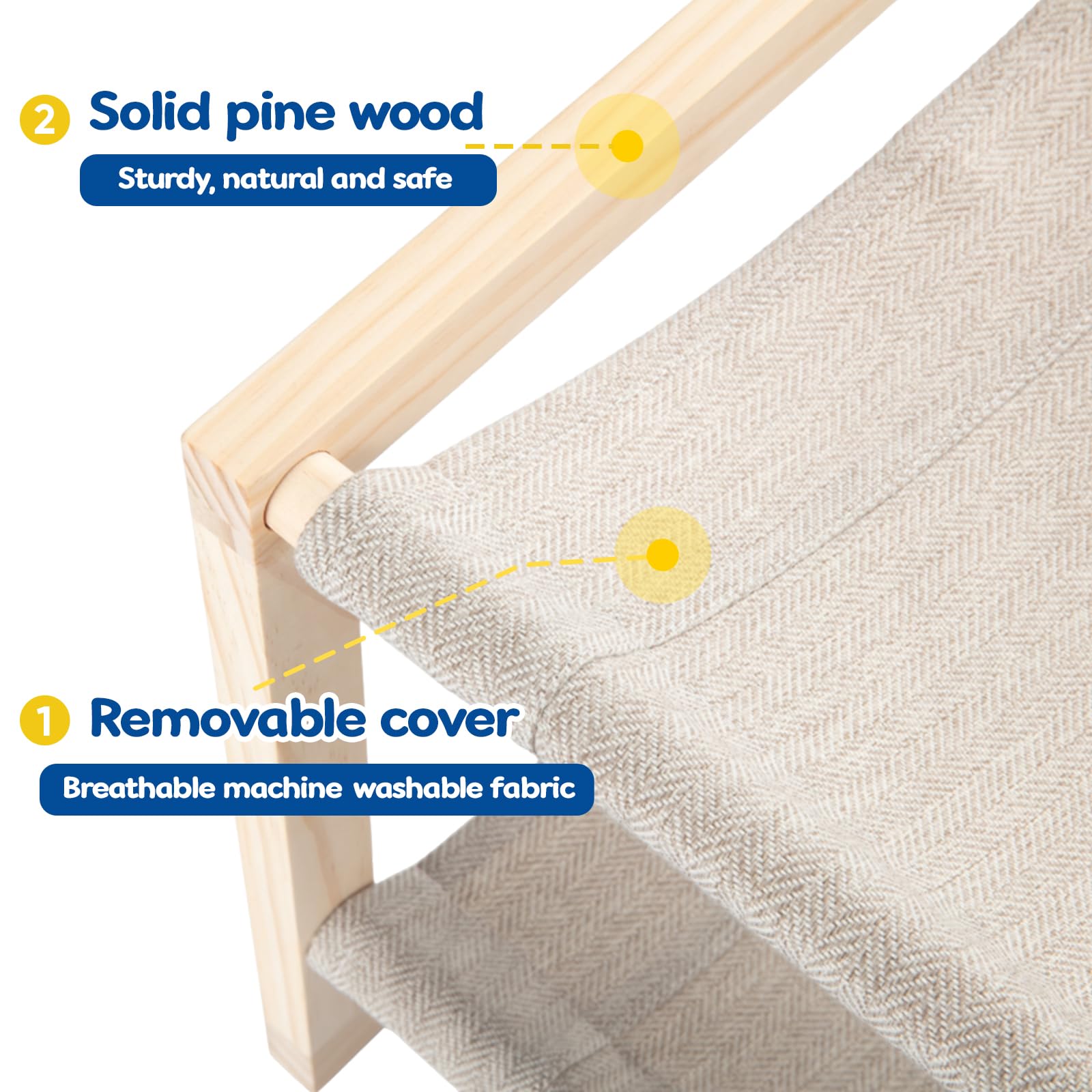 CatAve breathable fabric with washable covers for easy cleaning