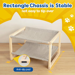 CatAve bunk-style elevated design keeps cats secure and comfortable