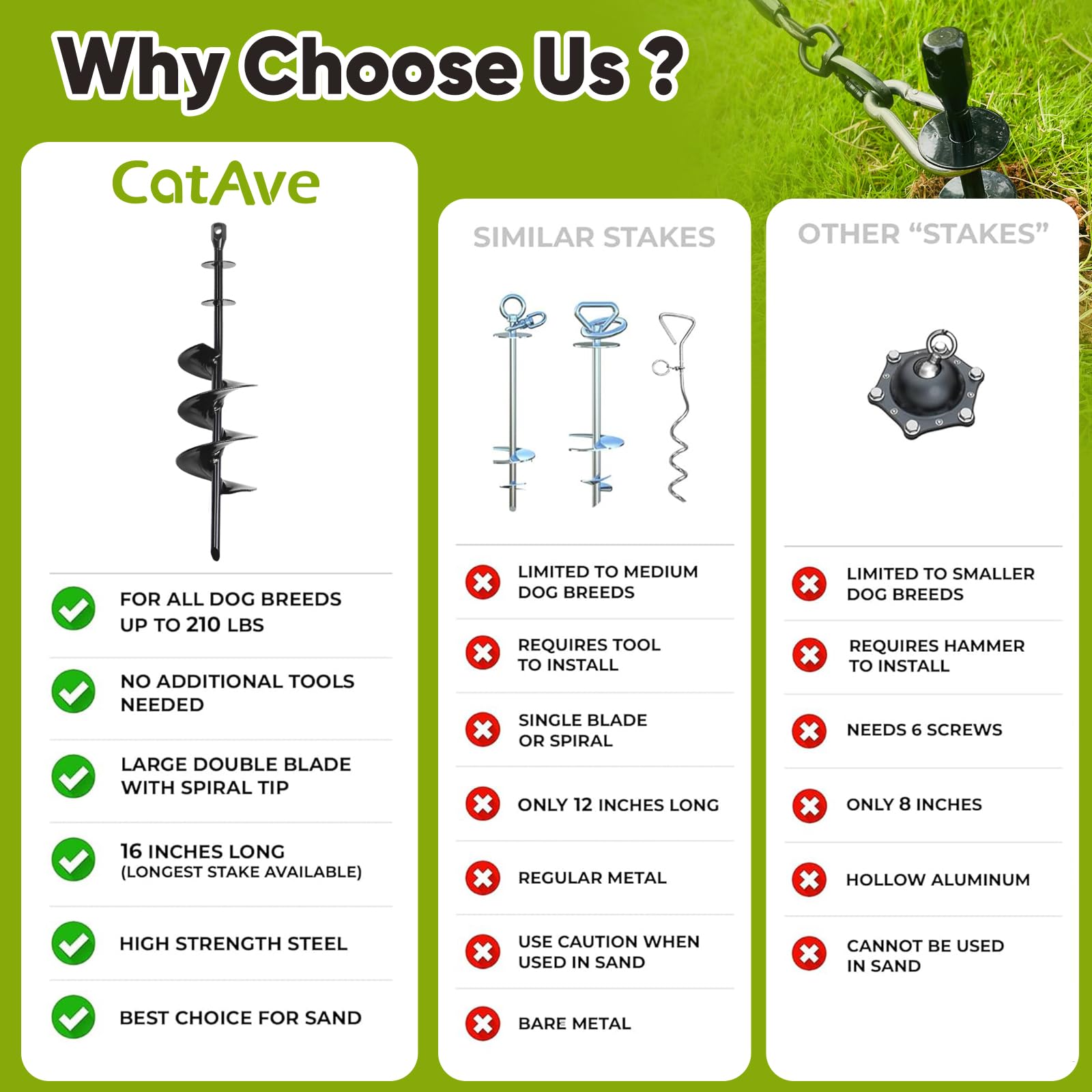 CatAve portable design for easy setup in yard, park, or campsite.