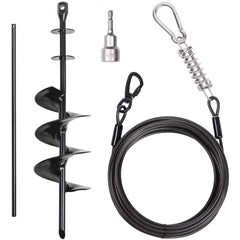 CatAve heavy-duty dog tie-out cable and 30ft length for secure outdoor roaming
