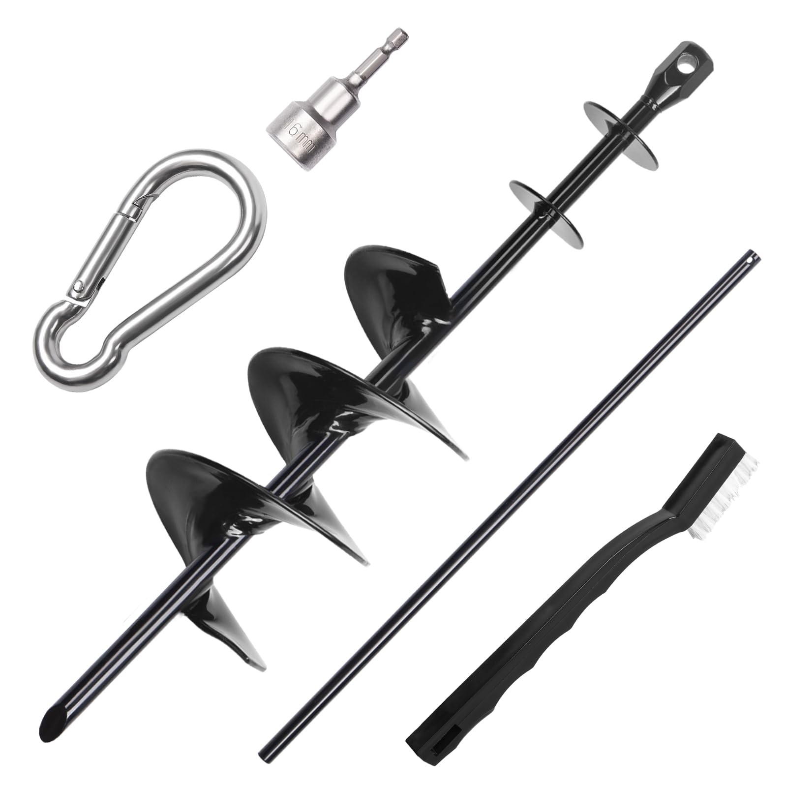CatAve heavy duty stake with 30ft cable shown outdoors for secure containment.