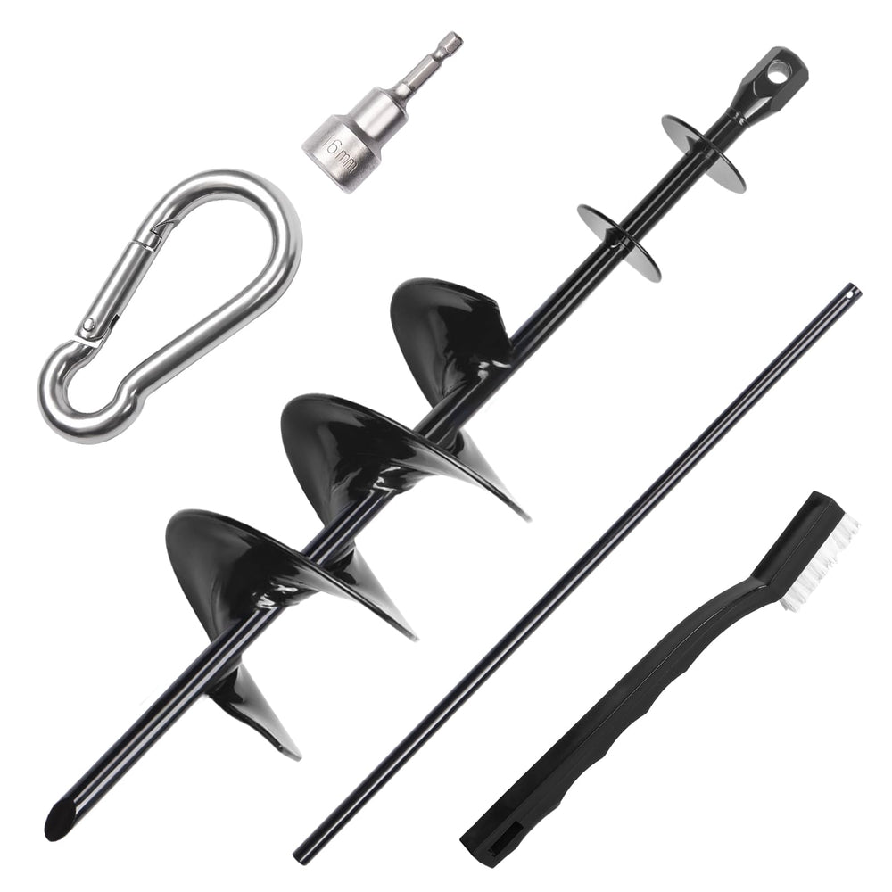 CatAve heavy duty stake with 30ft cable shown outdoors for secure containment.