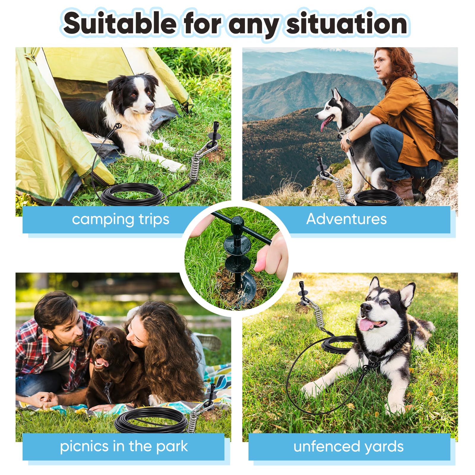 CatAve M8 buckle for secure mounting and stake connection
