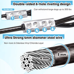 CatAve rust-resistant 4mm steel wire cable ready for outdoor use