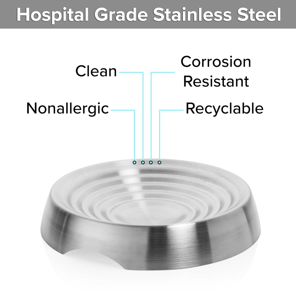 CatGuru non-slip base keeps bowls steady during meals.