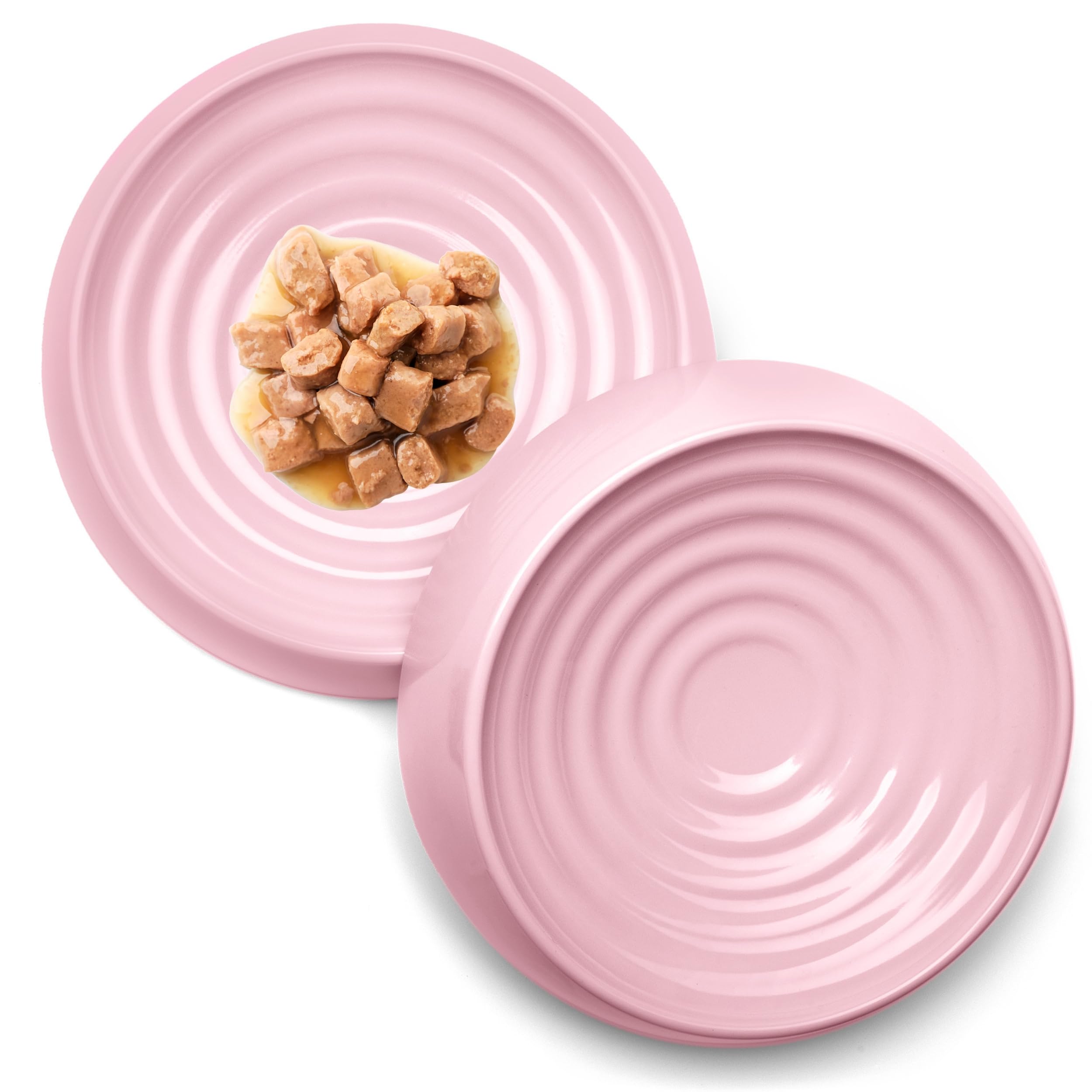 CatGuru bowls pink whisker-friendly design reduces facial contact during meals