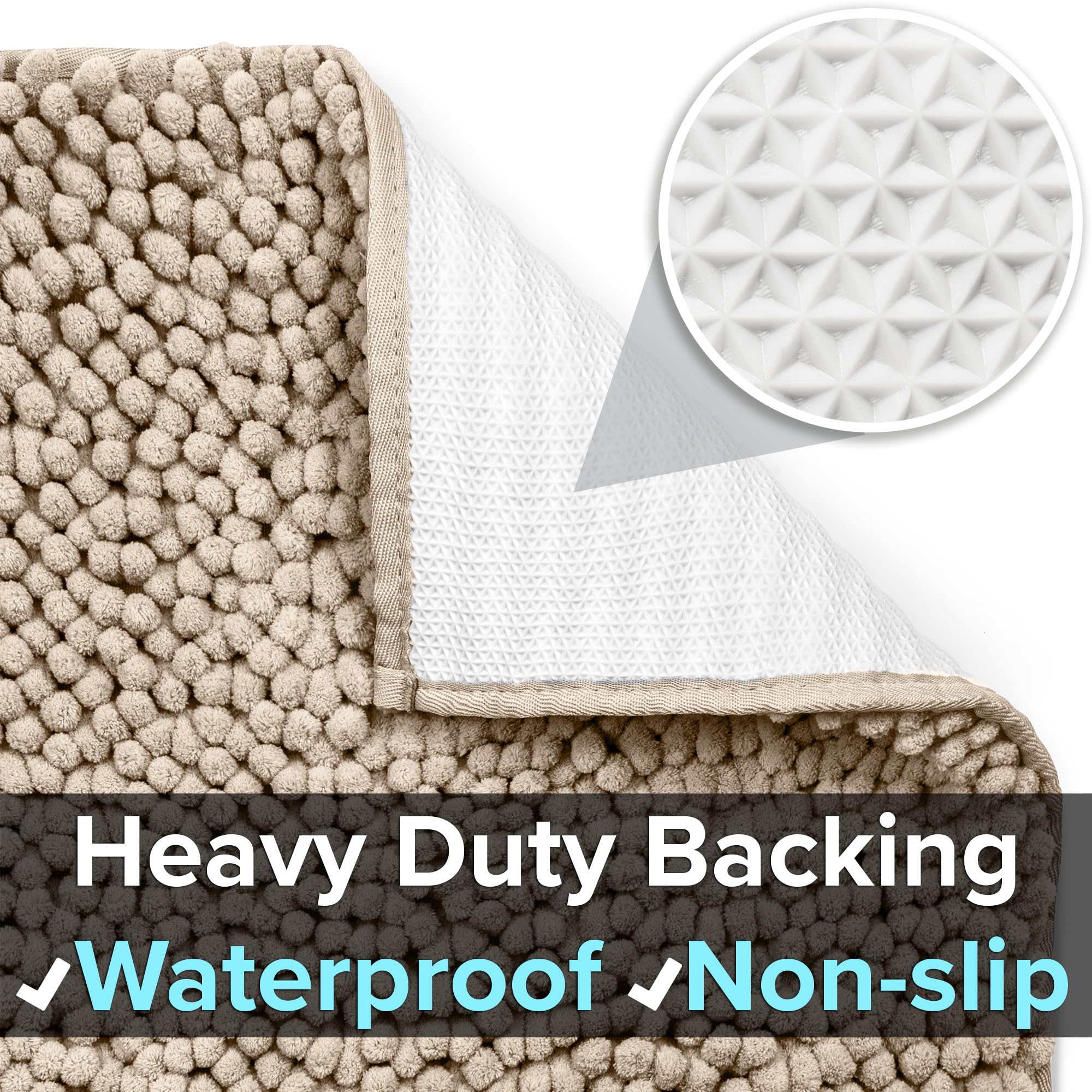 CatGuru XXL sand color mat protects floors from litter