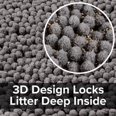 CatGuru medium litter mat, close-up of 3D design for effective litter capture.