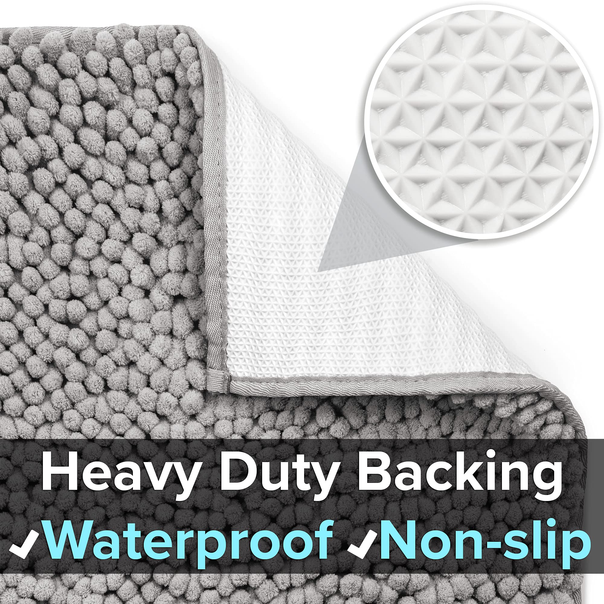 CatGuru XXL gray mat highlights waterproof backing protecting floors from spills