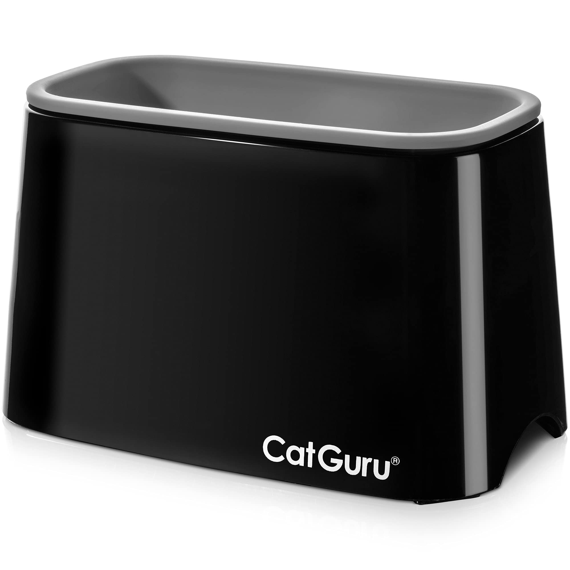 CatGuru premium scoop holder in black keeps your litter area organized.